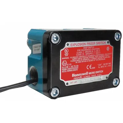 Honeywell Non Plug-In Limit Switch: Roller Lever, Haz Location Rated, EX, 0.31 in Roller Wd - Roller Lever-Arm Limit Switches