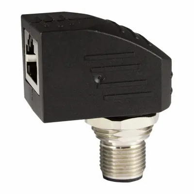 FINECABLES M12 to RJ45 Panel Feed-Through Adapter - M12 Connector to RJ45 Jack Panel Feed-Through Adapters