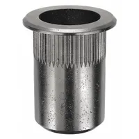 Rivet Nut: M6-1.00 Thread Size, 15.5 mm Overall Lg, 9.9 mm Insert Dia, Round, Steel, Steel, 25 PK (MPN ALS4T-610-4.2)