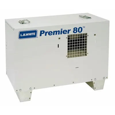 L.B. WHITE Portable Gas Ducted Tent and Remediation Heater: 80,000 BtuH - Direct-Fired Portable Gas Ducted & Tent Heaters