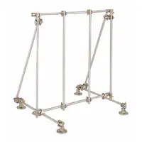 Aluminum Lab Frame: Aluminum, 1 in Rod Dia, 18 in Overall Lg, 24 in Overall Wd, 24 in Overall Ht (MPN CLR-FRAMEAS)