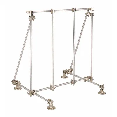 OHAUS Aluminum Lab Frame: Aluminum, 1 in Rod Dia, 18 in Overall Lg, 24 in Overall Wd - Lab Frames