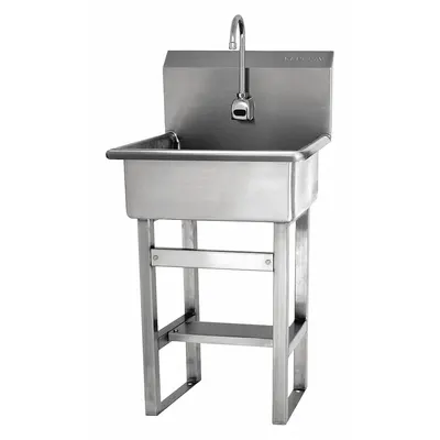 SANI-LAV 524A One-Station Freestanding Hand Sink with Sensor Faucet - One-Station Freestanding Hand Sinks with Faucets