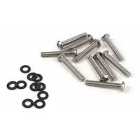 Black steel security screws designed for use with models 246, 256, 393, and 394. These screws help secure enclosures on industrial communication equipment, preventing unauthorized access in public or hazardous-area installations