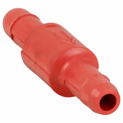 JOHNSON CONTROLS Coupling, Red: 1/4 in Barbed Connection Size/Type - Pneumatic Thermostat Flow Restrictors