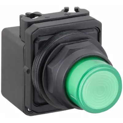 Dayton Pilot Light: 30 mm Panel Mounting Size, Green, LED - LED Pilot-Lights