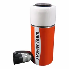 Single-acting hydraulic cylinder with 25 ton nominal capacity and 4 in nominal stroke length. Constructed from steel. Suitable for industrial lifting, pressing, and maintenance tasks requiring controlled force application.