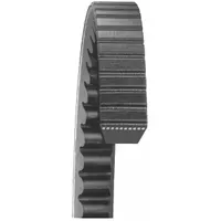 This DAYCO 11A Series cogged V-belt features a 36° angle and 5/16 in thickness, with polyester reinforcing cord. Designed for power transmission in drive systems, the cogged construction reduces bending resistance for use with small-diameter pulleys and high-torque applications