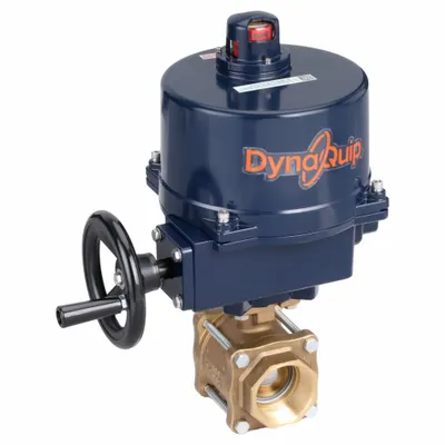 DYNAQUIP CONTROLS Electrically Actuated Two-Way Ball Valve: 2 in Nominal Valve Size, Bronze - Bronze Electrically-Actuated Ball Valves