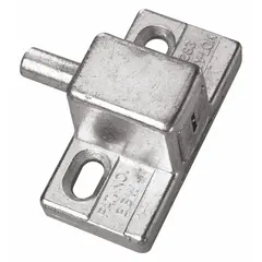 This sliding door lock from PRIME-LINE measures 7/8 inch in height and 2 inches in width. It is designed for use on sliding doors in various settings, providing a means to secure the door in a closed position.