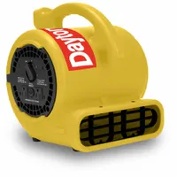 Centrifugal Blower: 700 cfm, 1/5 hp, Fixed Frame, 115V AC, 3 Speeds, Yellow, Horizontal and Vertical
