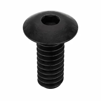KERR LAKESIDE Socket Head Cap Screw: #10-24 Thread Size, 1/2 in Lg, Button, Black Oxide - Button Head Socket Cap Screws