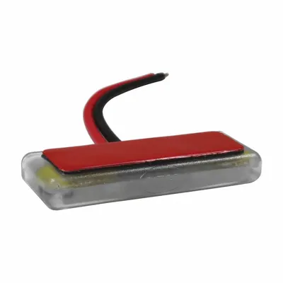 HAMSAR Courtesy Light: Courtesy Light, LED, Clear, Rectangular, 12V DC - Compact Courtesy Lights