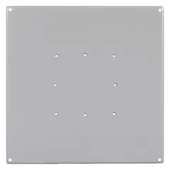 WIEGMANN WA18SBASE pedestal base made of carbon steel with dimensions 1 in x 18 in x 18 in. Used for mounting electrical enclosures, control panels, or machinery in industrial environments.