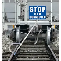 This yellow square rail sign staff post is designed for mounting signs on square rail posts in industrial facilities. It features a not-punched hole punch style and does not include a breakaway feature, providing a fixed mounting solution for safety or directional signage