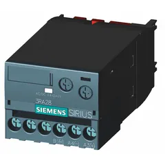 Front-mounted IEC off-delay timer with adjustable timing range from 0.05 to 100 seconds. Features a 1 normally open contact and operates on a 24-240V AC/DC coil with a maximum voltage rating of 240V AC/DC. Compatible with 3RT2 contactors for use in industrial motor control and automation systems such as conveyor sequencing and pump control.
