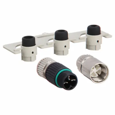 HARTING Circular Connector: A Coded, 3 Socket, M8 Female Thread with Straight Connection - Field-Wireable M8 Circular Connectors