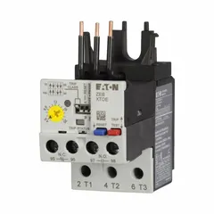 IEC electronic overload relay with 3 poles, 1NO/1NC auxiliary contacts, and phase loss sensitivity. Frame Size C, compatible with XT Mini Contactors of same frame size. No thermal units required. Used for motor protection in industrial control applications.