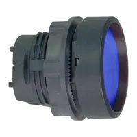SCHNEIDER Flush Push Button: Blue, 22 mm Mounting Size, Non-Metallic, Maintained (MPN ZB5AH06)