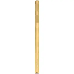 This non-marring aligning punch features a 3/4 in round tip and 12 in overall length. Constructed of brass, it is designed for aligning holes and driving pins in environments where sparking must be avoided, such as chemical plants, oil refineries, and grain handling facilities.