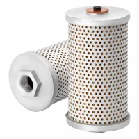 Cartridge hydraulic filter for hydraulic fluid systems. Outside diameter 3 1/2 in. Compatible with Eaton Yale & Towne vehicles. Removes contaminants to protect hydraulic components