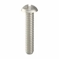 Tamper Resistant Screw: #10-24 Thread Size, 1 in Lg, Stainless Steel, Plain, Round, One-Way, 50 PK (MPN 141500)
