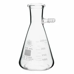 Filtering Flask, 250 mL, Colorless, Conical, Stopper Size 6