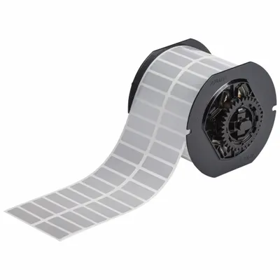 BRADY Pre-Cut Label Stock Roll: 1/2 in x 1 1/2 in, Acrylic, Permanent Adhesive - Brady Thermal Transfer Precut Label Rolls