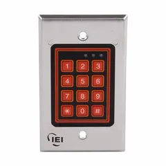 The LINEAR 232W is a weather-resistant keypad constructed from cast aluminum, designed for security door alarm controls. It operates on 10 to 30V DC or 12 to 24V AC power with a 2 A current rating. Suitable for outdoor or harsh environments, it is commonly used in access control systems for gates, doors, and industrial entry points.