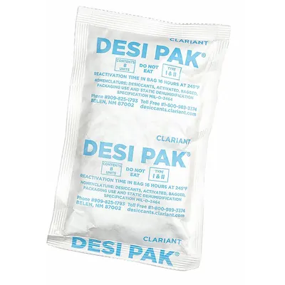 ARMOR PROTECTIVE PACKAGING Desiccant: 5 in Wd, 8 in Lg, 6.67 cu ft Area Protected, 8 oz Desiccant Bag Size - Tyvek Desiccant Bags