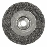 WEILER Wire Wheel Brush: Crimped Steel, 4" Dia x 1/2" Wd, 5/8" to 1/2" Arbor, 0.012" Fill, 2 PK (MPN 00135)