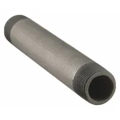 This Schedule 80 pipe nipple is made from seamless construction with male NPT threads on both ends. It has a nominal pipe size of 1/8 in and a length of 7 in. Rated for a maximum operating pressure of 2,000 psi at 150°F, it is suitable for connecting male threaded fittings in medium-pressure fluid or gas systems. Made in the USA.