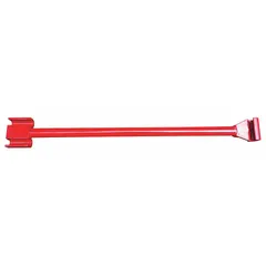 This turning and steering bar is used to manually rotate or guide heavy machine rollers during maintenance, alignment, or setup. Overall length is 36 inches, overall width is 4 1/4 inches, and handle length is 36 inches. Finished in red.