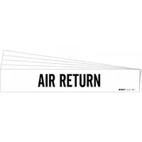Pipe Marker: Air Return, White, Black, Fits 2 1/2 to 7 7/8 in Pipe O.D., 1 Pipe Markers, 5 PK (MPN 7009-1-PK)