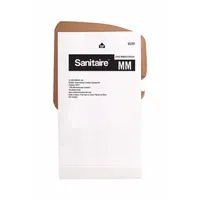 This 2-ply paper canister vacuum bag is designed for dry pickup in compatible Sanitaire models SC3683B and SC3687A. It captures fine dust and debris during routine cleaning in commercial or industrial environments