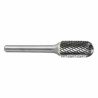 SGS PRO Carbide Bur: Ball-Nosed Cylinder, SC-4, Double Cut, 7/16" x 1" Head, 1/4" Shank (MPN 11853)