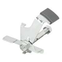 Face contact brake kit for casters, constructed from steel. Designed for use with a 6-inch wheel diameter. Lock not included; intended for applications where a separate locking mechanism is already present. Suitable for stopping wheel rotation on industrial carts, racks, and equipment