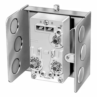 HONEYWELL HOME High/Low Limit Controller: High Limit/Low Limit, 110°F Min, 220°F Max, Horizontal - Dual Function