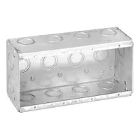 RACO Electrical Box: Steel, 4 Gangs, 2 1/2 in Box Dp, 7 3/8 in Box Wd, 3 3/4 in Box Ht (MPN 693)