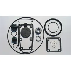 This seal kit includes gaskets for use in dewatering and wastewater pumps. It is intended for maintenance and repair applications to replace worn seals and prevent fluid leaks.