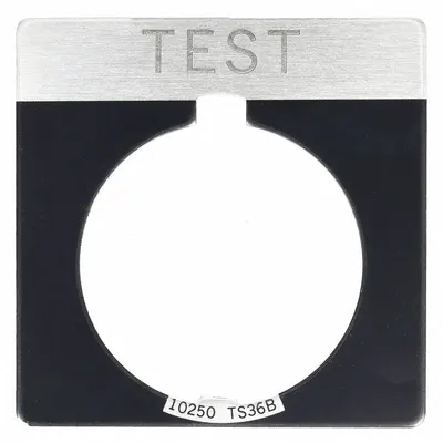 EATON Legend Plate: 30 mm Panel Mounting Size, Square - Push-Button Rings & Plates