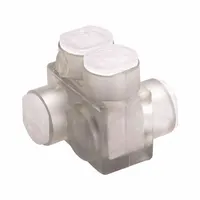 BURNDY Multitap Connector: 2 Port, Offset Double-Sided Entry, 10 AWG – 250 kcmil Wire Size, Clear (MPN BITO250)