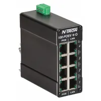 RED LION Ethernet Switch: Unmanaged, DIN Rail, 4 Ports, RJ45, 10/100 Base-TX (MPN 100-POE4-MDR)