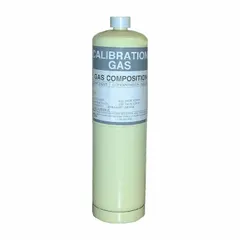 Calibration gas cylinder containing 5,000 ppm Refrigerant R-404A in air. Cylinder capacity is 34 L. Used for verifying the accuracy of fixed refrigerant gas detectors, such as the RD-12, in commercial refrigeration and HVAC applications.