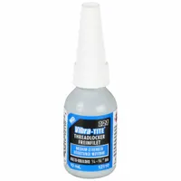 VIBRA-TITE Medium-Strength Threadlocker: 121, Blue, High-Temp Resistant, 0.34 fl oz, Bottle, 1 EA (MPN 12110)