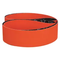 NORTON Sanding Belt: 1 in W x 24 in L, Ceramic, 120 Grit, Y Wt Polyester Backing, Blaze R980P (MPN 66261085067)