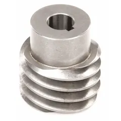 Replacement motor worm for HOBART HL300 food mixers. Transfers power from the motor to the mixing mechanism for proper drive engagement. Used in commercial kitchens and food processing facilities.