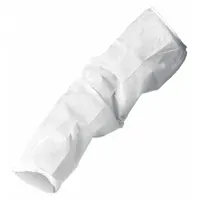 Protective Sleeves: 21 in Overall Lg, Serged Seam, White, SMMMS Polypropylene, 200 PK (MPN 36870)