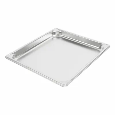 VOLLRATH Steam Table Pan: Two-Thirds Size, Rectangular, 22 ga Gauge, 3 qt Capacity - Steam Table Pans