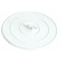 APPROVED VENDOR Drain Stopper: 5 in Overall Dia, Rubber, White, Push and Pull (MPN 30105)